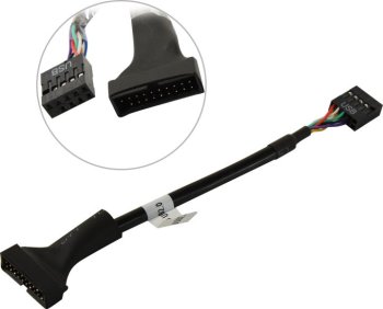 Переходник ExeGate <EX-CC-U3U2-0.15> USB 2.0 (9F) -> USB3.0 (19M) 0.15м <EX294785RUS>