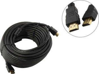 Кабель ExeGate <EX-CC-HDMI-15.0F> HDMI to HDMI (19M -19M) ver1.4b 15.0м 2 фильтра <EX294694RUS>