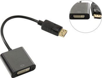 Переходник ExeGate <EX-A-DPM-DVIF-0.15> DisplayPort (M) -> DVI (29F) 0.15м <EX294676RUS>