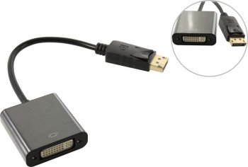 Переходник ExeGate <EX-DPM-DVIF-0.1> DisplayPort (M) -> DVI (19F) 0.1м <EX294678RUS>