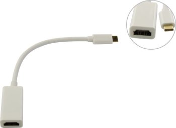 Переходник ExeGate <EX-CM-HDMI2F-0.1> USB-C -> HDMI(F) 0.1м <EX294721RUS>