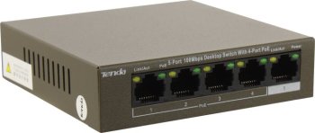 Коммутатор TENDA <TEF1105P-4-38W> 5-Port Desktop With 4-Port PoE