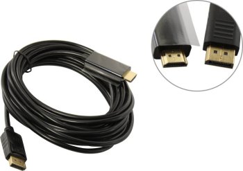 Кабель ExeGate <EX-CC-DP-HDMI-5.0> DisplayPort (M) ->HDMI (M) 5м <EX294711RUS>