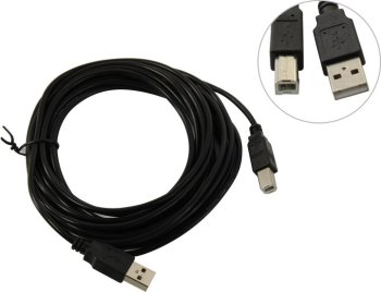 Кабель ExeGate <EX-CC-USB2-AMBM-5.0> USB 2.0 A-->B 5м <EX294746RUS>