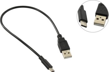 Переходник ExeGate <EX-CC-USB2-AMCM-0.3> 2.0 AM-->USB-C 0.3м <EX294772RUS>