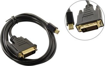 Кабель ExeGate <EX-CC-mDPM-DVIM-1.8> miniDisplayPort(M)-> DVI(M) 1.8м <EX294715RUS>