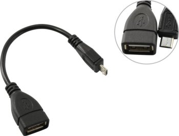 Переходник ExeGate < EX-OTG-USB2-AFmicroBM5P-0.15> USB 2.0 AF -> microUSB BM 5P OTG 0.15м <EX294760RUS>