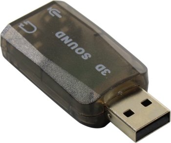 Звуковая карта ExeGate <EX-AU-01N> USB адаптер для наушников с микрофоном <EX294787RUS>