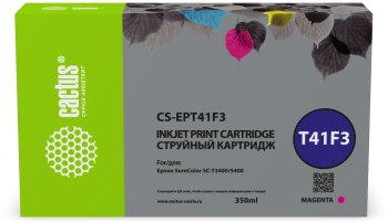Картридж Cactus CS-EPT41F3 T41F3 пурп.пигм. (350мл) для Epson SureColor SC-T5400M/SC-T3405/SC-T5405