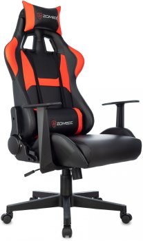 Кресло для геймера Zombie Game Penta черный/красный эко.кожа крестов. пластик