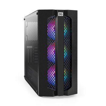 Корпус Miditower ExeGate EVO-9205-NPX600 (ATX, БП 600NPX с вент. 12 см, с окном, 1*USB+1*USB3.0, аудио, 3 вент. 12см с RGB подсветкой)