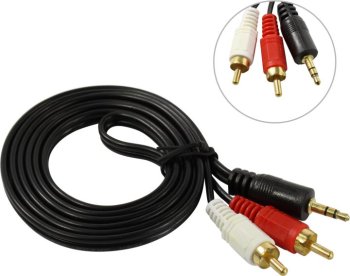 Кабель Exegate <EX-CCA-458-1.5> Jack3.5-M --> 2RCA-M 1.5м <EX294734RUS>