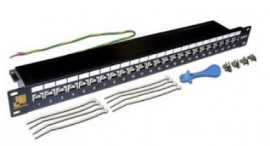 LAN-PPL24S6A Патч-панель LANMASTER 24 порта, STP, кат.6A,  1U
