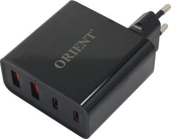 Зарядка USB-устройств Orient <PU-A100WL> USB (Вх. AC100-240V,Вых.5V/9V/12/15/20V, 100W, 2xUSB, 2xUSB-C)