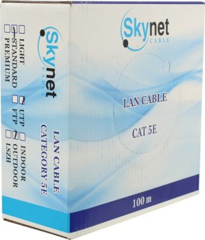 Кабель UTP 4 пары кат.5e <бухта 100м> SkyNet Standart <CSS-UTP-4-CU-OUT/100> для внешней прокладки (19751)