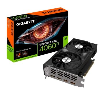 Видеокарта Gigabyte GV-N406TWF2OC-8GD RTX4060TI 8GB PCIE16 128bit/GDDR6/HDMIx2/DPx2/RTL