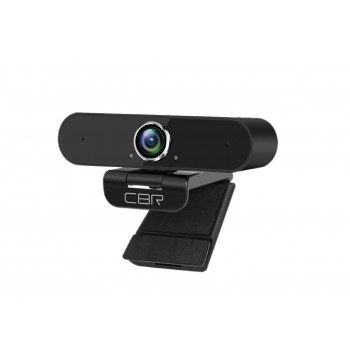 Веб-камера CBR CW 875QHD Black, с матрицей 5 МП, разрешение видео 2560х1440, USB 2.0, встроенный микрофон с шумоподавлением, автофокус, крепление на м
