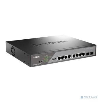 Коммутатор D-Link DSS-200G-10MPP/A1A Настраиваемый L2 с 8 портами 10/100/1000Base-T и 2 портами 1000Base-X SFP (8 портов PoE 802.3af/at/bt, PoE-бюджет