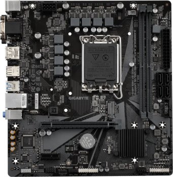 Материнская плата Gigabyte H610M S2H V2 DDR4 Soc-1700 INTEL H610 2xDDR4 mATX AC`97 8ch(7.1) GbLAN+VGA+DVI+HDMI+DP