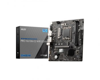 Материнская плата MSI PRO H610M-G WIFI DDR4,LGA1700,2DDR4,1PCI-Ex16,1PCI-Ex1,1M.2,4SATA3,4USB3.2