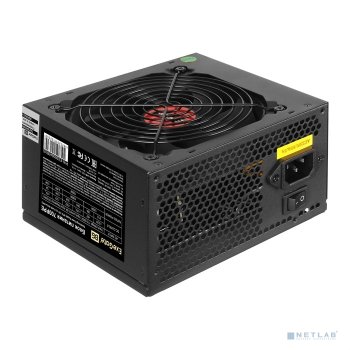 Блок питания Exegate EX260645RUS-PC 700W ExeGate 700PPE (ATX, APFC, PC, КПД 80% (80 PLUS), 12cm fan, 24pin, 2x(4+4)pin, PCIe, 6xSATA, 3xIDE, black, ка