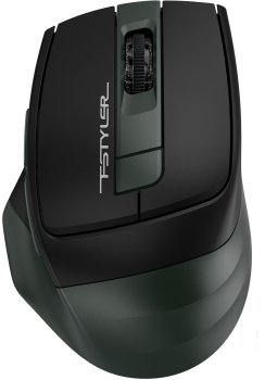 Мышь беспроводная A4Tech Fstyler FB35S темно-зеленый/черный оптическая (2000dpi) BT/Radio USB для ноутбука (5but)