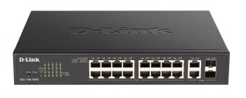Коммутатор D-Link DGS-1100-18PV2/A 16x1Гбит/с 2SFP 130W настраиваемый
