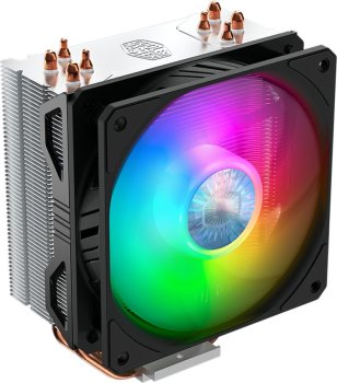 Вентилятор Cooler Master Hyper 212 ARGB Soc-AM5/AM4/1151/1200/1700 черный 4-pin 9-31dB Al+Cu 150W 465gr Ret (RR-2V2L-18PA-R1)