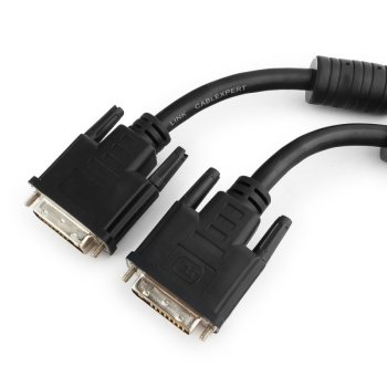 Кабель Cablexpert <CC-DVI2-BK-10M> монитор - SVGA card DVI-D Dual link (25M -25M) 10м 2 фильтра