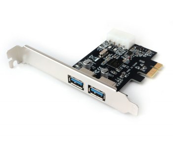 Контроллер Gembird <SPCR-01> (RTL) PCI-Ex1, USB3.0, 2 port-ext
