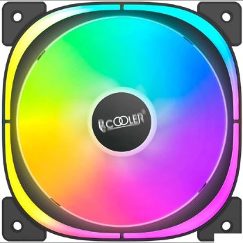 Вентилятор PCCooler EF120 ARGB B (4пин, 120x120x25мм, 25.7дБ, 600-1500 об/мин)