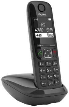 Радиотелефон Gigaset AS690 <Black> (трубка с ЖК диспл., База) стандарт-DECT
