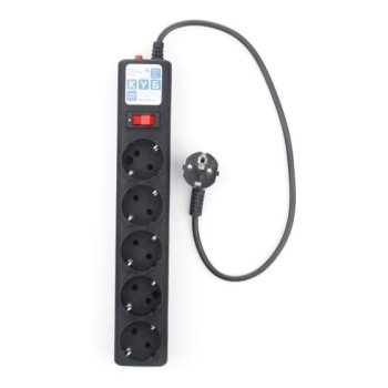 Сетевой фильтр PowerCube -удлинитель 0.5м, 5 розеток,10А (SPG5-С1), черный графит {20850}