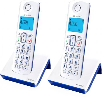 Радиотелефон Alcatel S230 Duo ru white белый (труб. в компл.:2шт) АОН