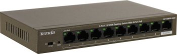 Коммутатор TENDA <TEF1109P-8-102W> 9-Port Desktop With 8-Port PoE