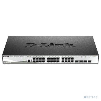 Коммутатор D-Link DGS-1210-28X/ME/B1B управляемый L2 с 24 портами 10/100/1000Base-T и 4 портами 10GBase-X SFP+