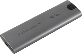 Внешний бокс Netac <NT07WH51-32CA> (EXT BOX для внешнего подключения M2 NGFF/NVMe, USB-C 3.1, Aluminum)