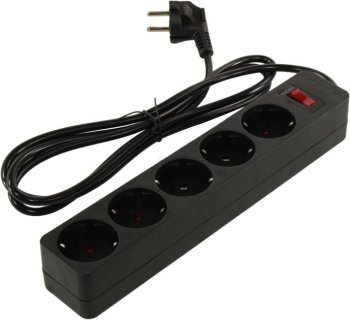 Сетевой фильтр SVEN SF-05E Black <1.8м> (5 розеток) <021559>