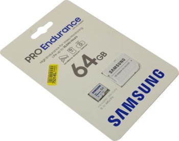 Карта памяти Samsung PRO Endurance <MB-MJ64KA/EU> microSDXC Memory Card 64Gb Class10 UHS-I U1 V10+ microSD--> SD Adapter