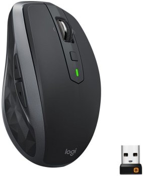 Мышь беспроводная Logitech MX Anywhere 2S графитовый оптическая (4000dpi) BT/Radio USB (7but)