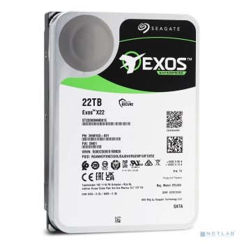 Жесткий диск HDD 22 Tb SATA 6Gb/s Seagate Exos X22 <ST22000NM001E> 3.5" 7200rpm 512Mb