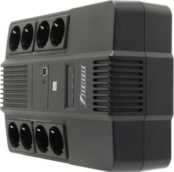 Источник бесперебойного питания 850VA PowerMAN Brick 850 Plus, 8 евро розеток, USB, защита телефонной линии/RJ45