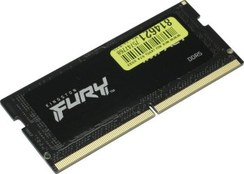 Оперативная память для ноутбуков Kingston DDR5 16GB 4800MT/s CL38 SODIMM FURY Impact PnP (KF548S38IB-16)