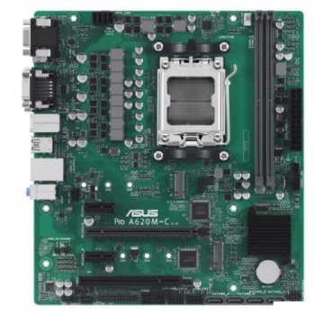 Материнская плата ASUS PRO A620M-C-CSM, Socket AM5, A620, 2*DDR5, DP+DVI-D+VGA+HDMI, 4xSATA3, Audio, Gb LAN, USB 3.2, USB 2.0, COM port, mATX; 90MB1F