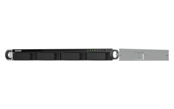 Сетевое хранилище QNAP TS-464U-RP-8G NAS 4 HDD trays, rackmount 1U, 2 PSU. 4-core Intel Celeron N5105/N5095 2.0-2.9 GHz, 8 GB RAM MAX, 2x