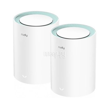 Маршрутизатор бесшовный mesh Cudy M1300(2-Pack) AC1200 10/100/1000BASE-TX белый (упак.:2шт)