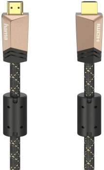 Кабель Hama Premium HDMI (m)/HDMI (m) 1.5м. феррит.кольца позолоч.конт. черный 5зв (00205025)