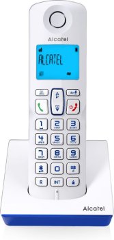 Радиотелефон Alcatel S230 RU белый/синий АОН