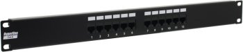 [NEW] Patch Panel 19" 1U UTP 12 port кат.6 Hyperline <PP2-19-12-8P8C-C6-110D>  (dual  IDC)