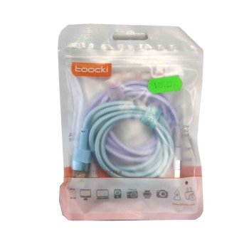 Кабель Toocki <694239464665> USB-A M --> USB-C M ver3.1 PD60W 1м Blue/Purple 2шт.